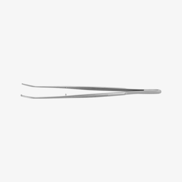 Semken Surgical Tissue Forceps, 1 x 2 Serrations, Angled, 15 cm Young
